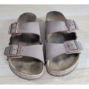 Birkenstock Arizona Birkibuc Sandals Buckle Strap Mocha Big Kids 13 13.5 EU 31